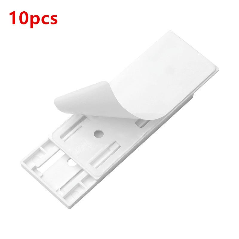 5/10PCS Self-Adhesive Wall Mount Power Strip Fixer Hanging Socket Holder No Drilling Cable Organizer for Home Use