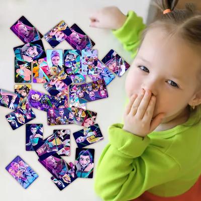 K-POP Demon Hunter Girl Group Holographic Trading LOMO Card Game - 92-Piece Anime Collectible Set for K-POP Fans