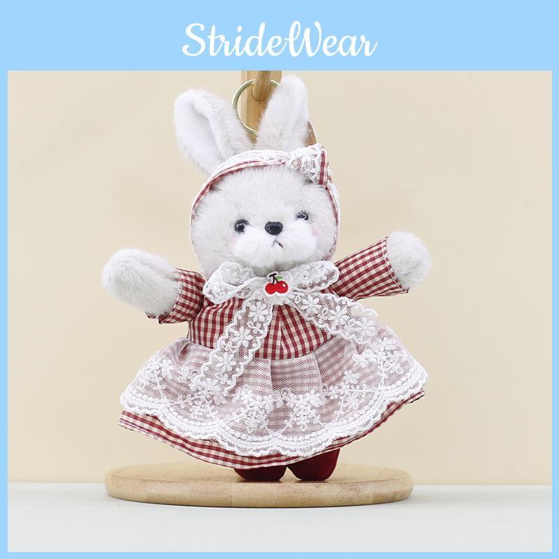 Keychain Plush Rabbit With Short Fur And Pp Cotton Filling Accessories For