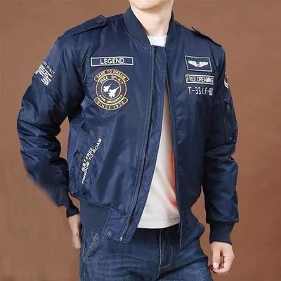 2026 Men's MA1 Embroidered Pilot Jacket - Trendy Loose-Fit Spring/Autumn Baseball Workwear.