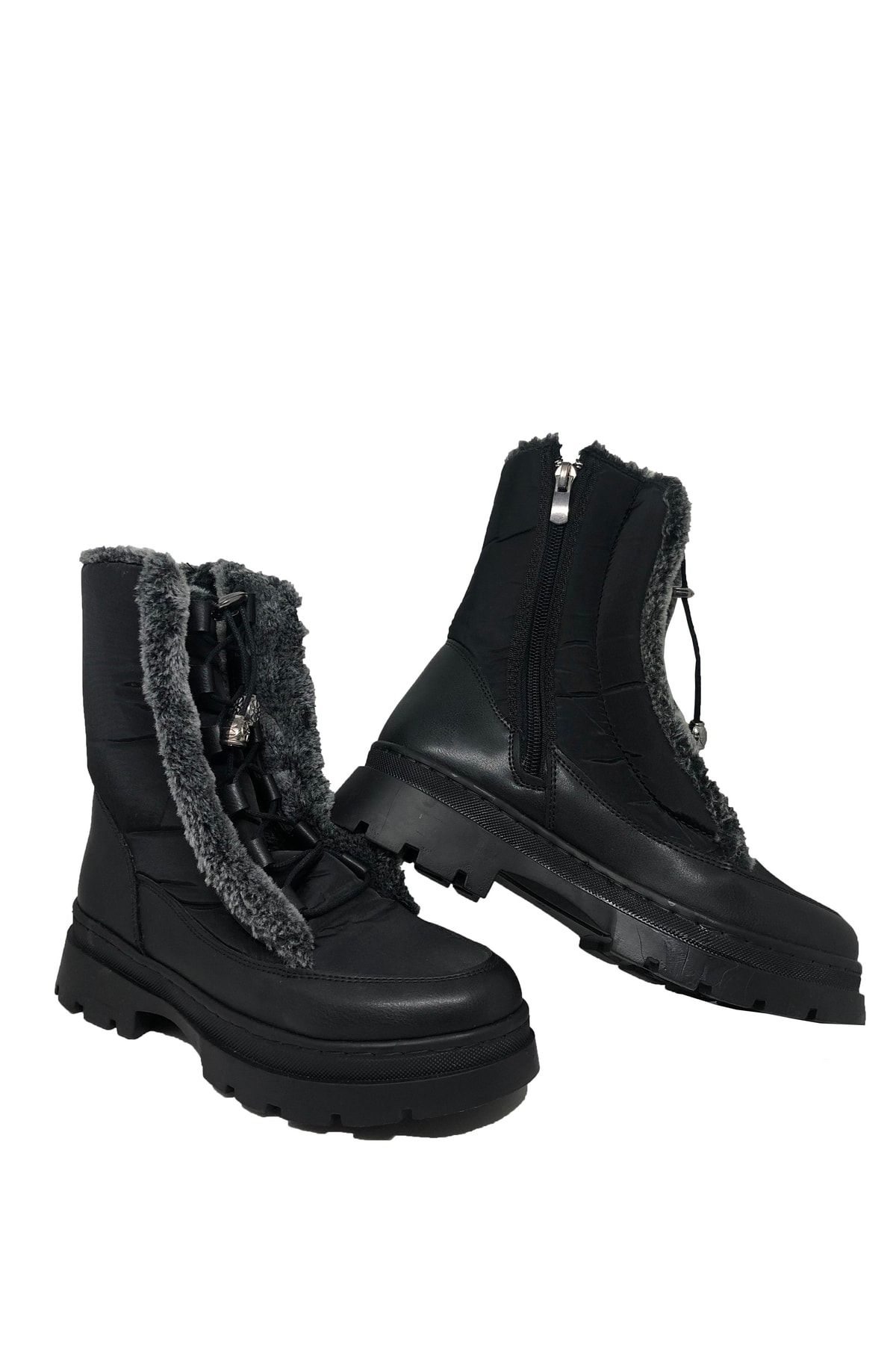 

Women Modern Stylish Fashion Boots Thick Sole Inner Hairy Snow Boots Shoes 36