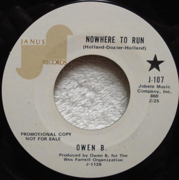 

7-дюймовая пластинка OWEN B. Бежать некуда J107 Janus Records 1970 США Рок Б/у