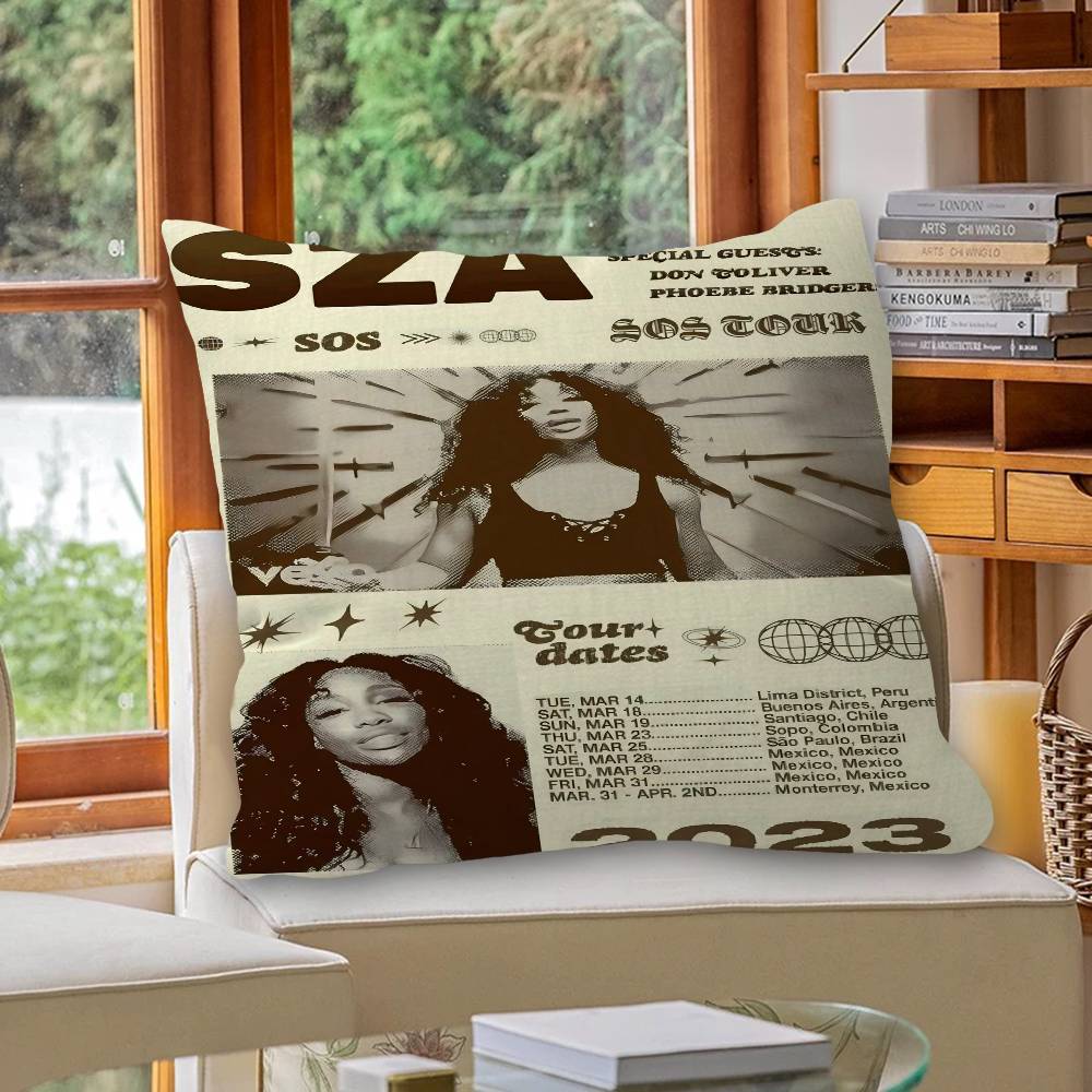 Popular Star Pop Singer Sza Pillow Anime Pillow Sofa Bed Head Pillow Cover Cushion Cover 45x45 Cm Fashion