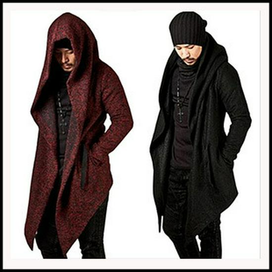 2018 Pánský evropský a americký styl Dlouhý rukáv Jednobarevný Knoflík Vzad Dlouhý kabát BC7928