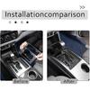 Weiche Kohlefaser Auto Mittelkonsole Schalthebel Panel Aufkleber Verkleidung Passend für Toyota Tacoma 2006 2007 2008 2009 2010 2011 2012 2013 2014 2015 (Schwarz