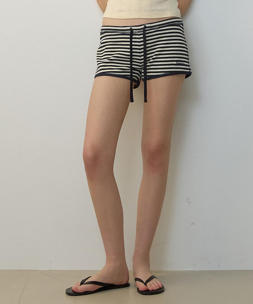 CITYBREEZE Jersey Striped Shorts_Black