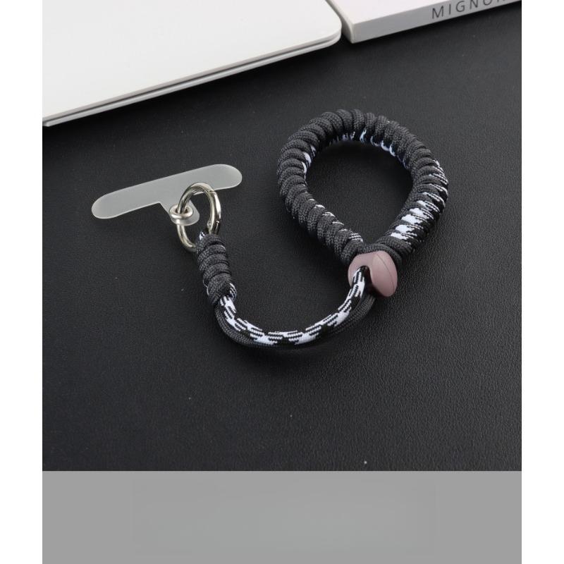 Mobile Phone Lanyard Weaving Retractable Short Anti-lost Rope Strong Thickened Wristband Rope Clip