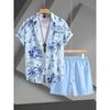 3D Printed Men's Short-sleeved Shirt And Beach Shorts Set Summer Street Fashion Men's Casual Shirt Outdoor Everyday Men's Shorts