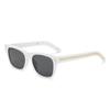 New luxury fashion square hip-hop men's sunglasses Pu family vacation photo cool women's sunglasses