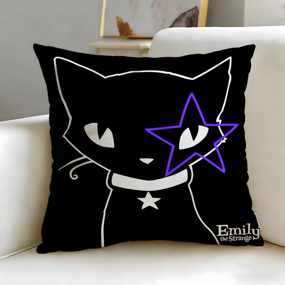 cartoon character Emily the Cool Strang Cushion Cover Soft  EasyWash Pillow Case  Versatile for Couch Bed Travel and Office