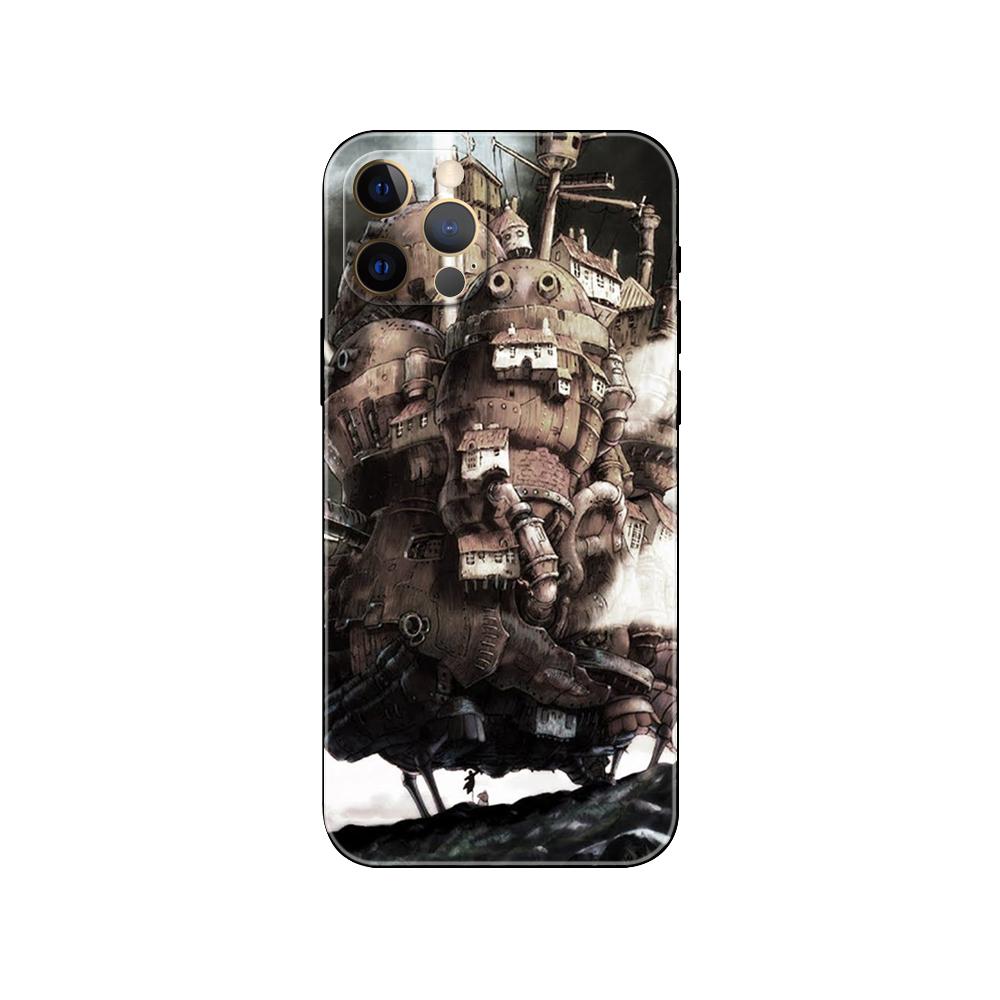 Howls Howl's Moving Castle phone case for iphone 14 se 6 6s 7 8 plus x 10 XR XS 11 12 13 mini pro MAX black tpu back cover
