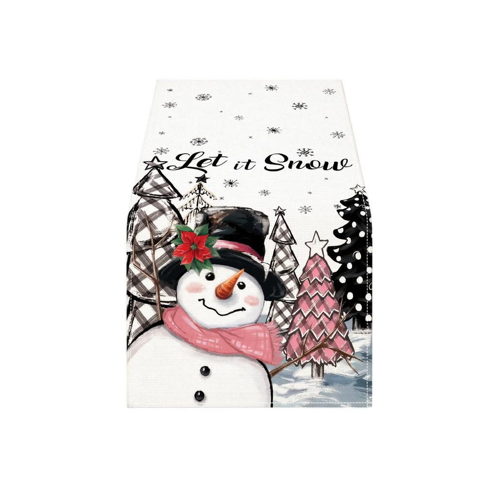 Christmas Table Runner Holiday Home Decor Long Dining Table Cover Cloth for Festive Dining