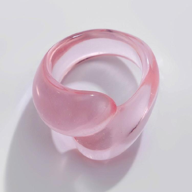 Fashion Statement Ring Irregular Geometric Colorful Double Droplet Ring Trendy Women's Accessories for Daily Wear