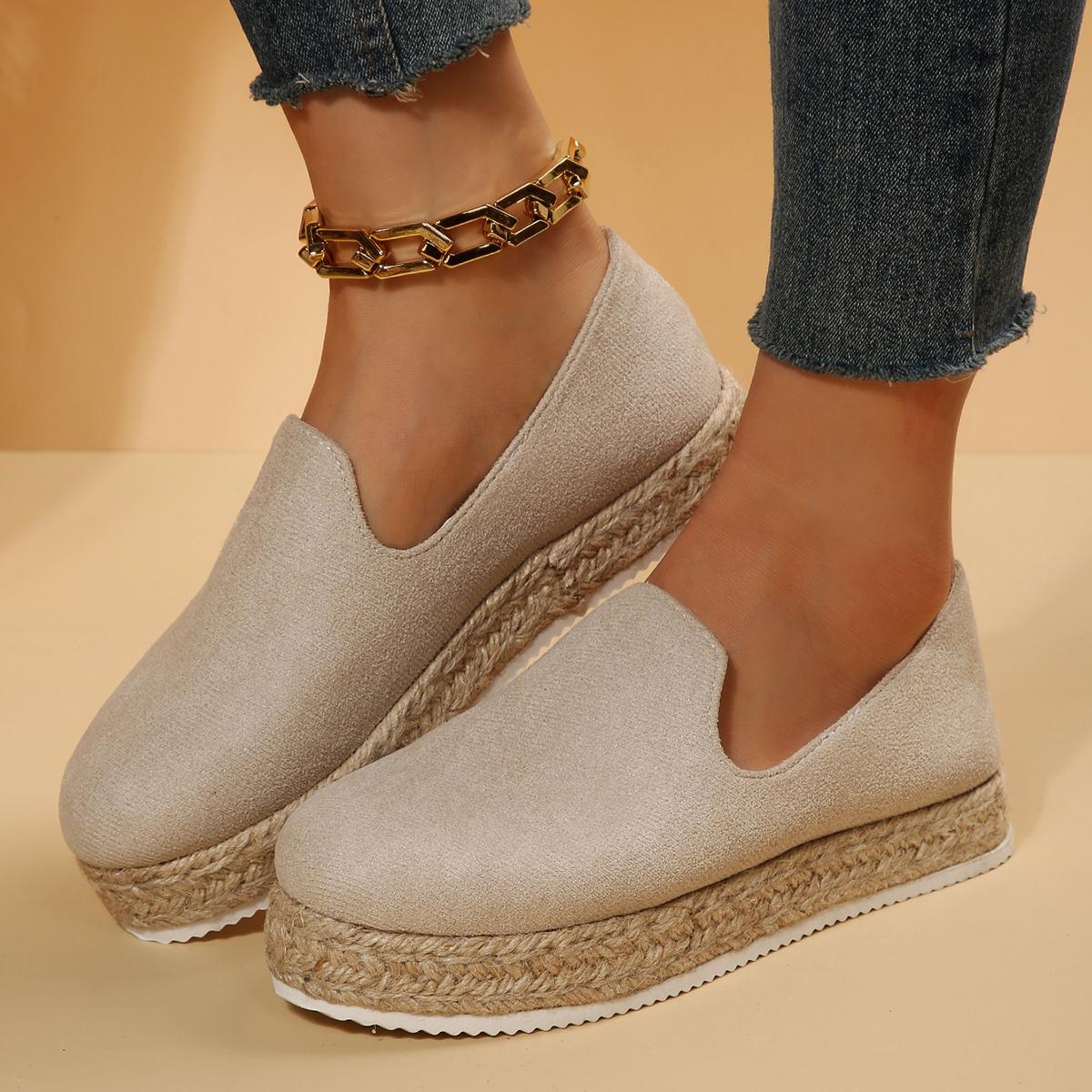 Мода Новые женские туфли на плоской подошве Chaussures Femme Zapatos De Mujer женские повседневные туфли на платформе однотонные дышащие эспадрильи на танкетке 36 бежевый 3129₽