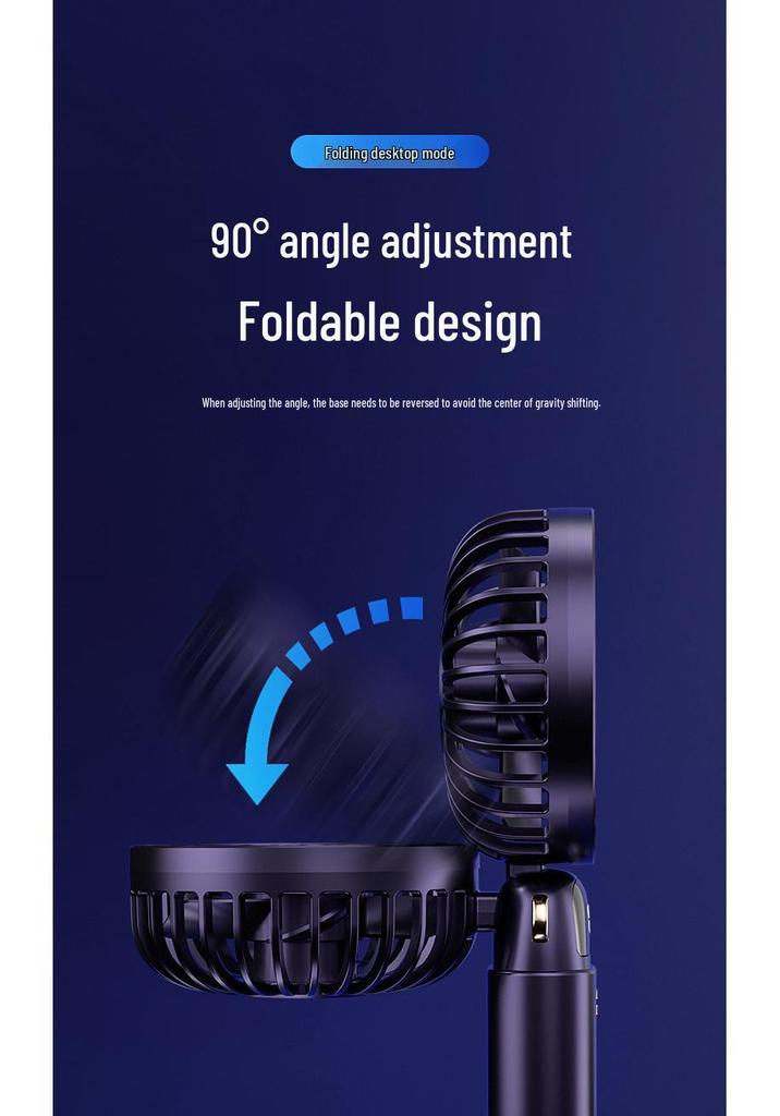 2025 Advanced Handheld Mini Student Fan with Digital Display & Aromatherapy - Foldable, Portable Electric Fan
