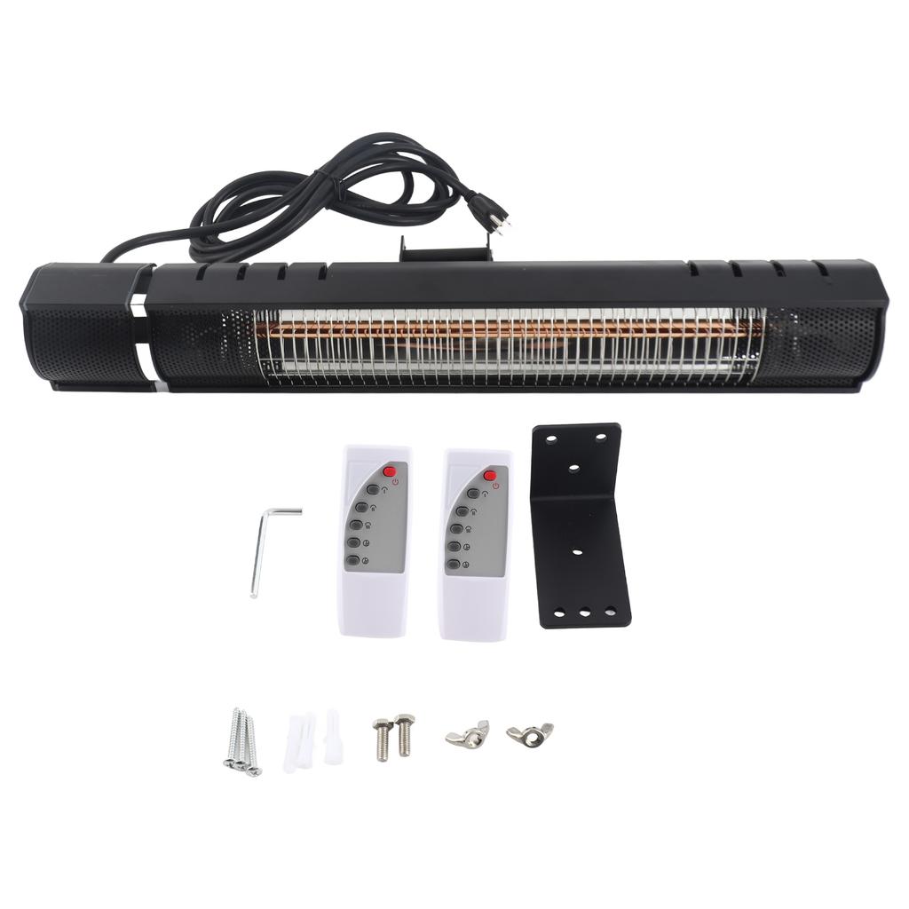 Electric Outdoor Heater with Remote Control 3 Speed IP65 Infrared Patio Heater for Restaurant Backyard