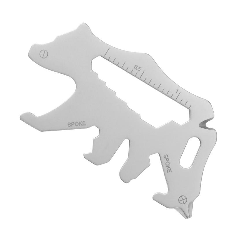 Carabiner Keychain Multi Tool Card Stainless Steel Versatile Bottle Opener for Outdoor Sports Survival Camping