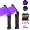 Multi-functional UV Flashlight USB Rechargeable Black Light Torch 5 Modes Emergency Red and White Light Flashlight Work Light