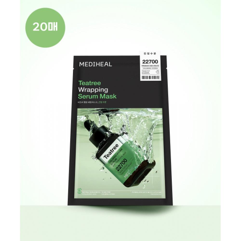 

Mediheal [20 Sheets] Tea Tree Wrapping Serum Mask 10 Sheets+10 Sheets Soothing Moisture NONE