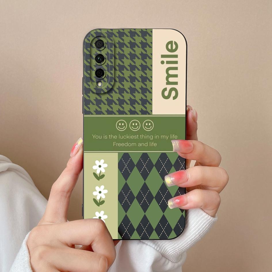 Phone Cover For Huawei P Smart 2021 Y5P Y6P Y7P Y9S Honor 20 Lite 20S Case Check Pattern Matte Soft Silicone Shockproof Phone Bags For Huawei Bumper