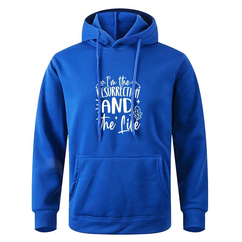 Men's Multi - Color Fashionable Printed Pocket Casual Sports Fitness Pullover Sweatshirt Hoodie