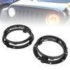 2pcs Headlight Retaining Rings for Wrangler JK 2007 to 2018 7" Round Headlight Ring Headlamp Mounting Bracket Retention Bezel Ring