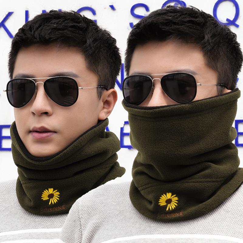 Men'S Trendy Neck Protection And Warm Headband Scarf For Women'S Autumn And Winter Cycling, Windproof And Thickened With Fleece