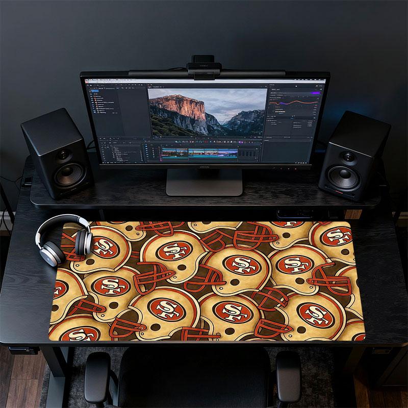 San Francisco 49ers Mouse Pad, Large Gaming Desk Mat, Non-slip XXL Mousepad for Laptop & Tablet, Mini PC Playmat with Stitched Edges