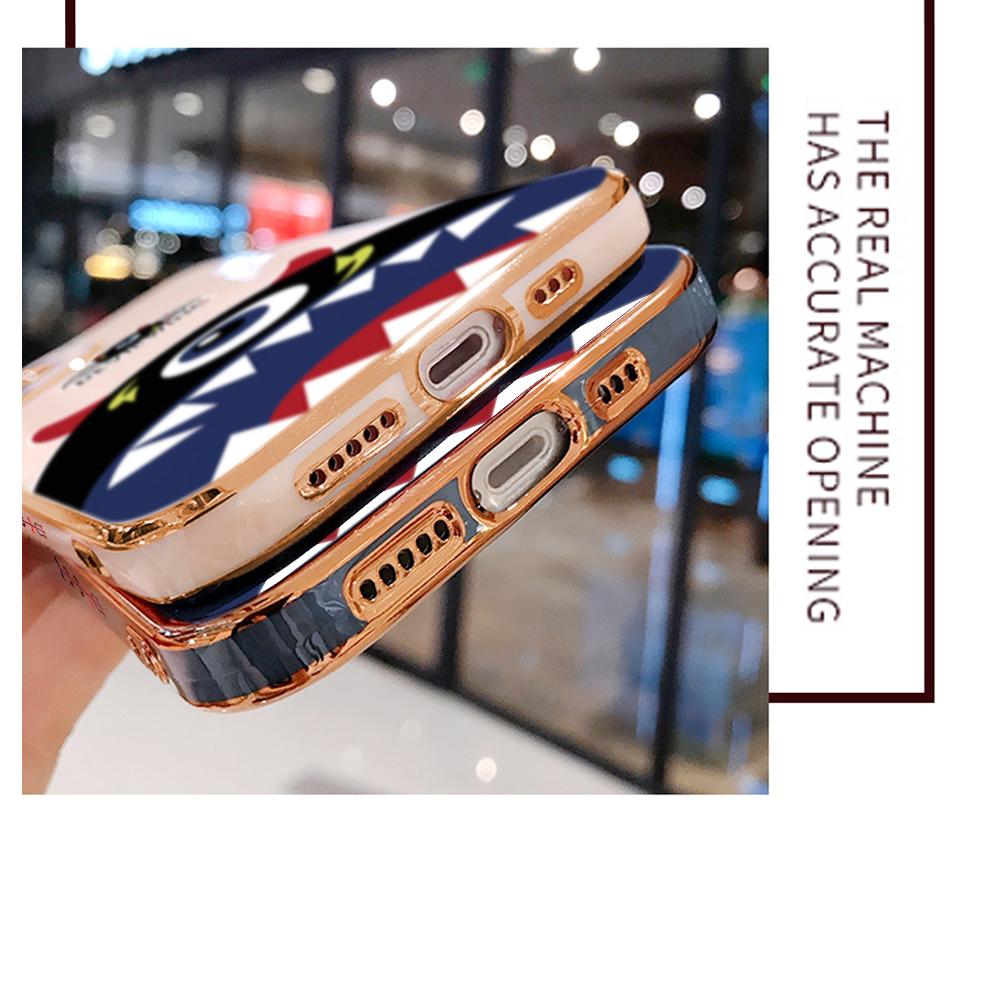 Colorful Printing Patterns Square Edge Pattern Casing Plated Phone Shell Luxury Plating Soft Phone Case for Huawei Honor Xiaomi Redmi