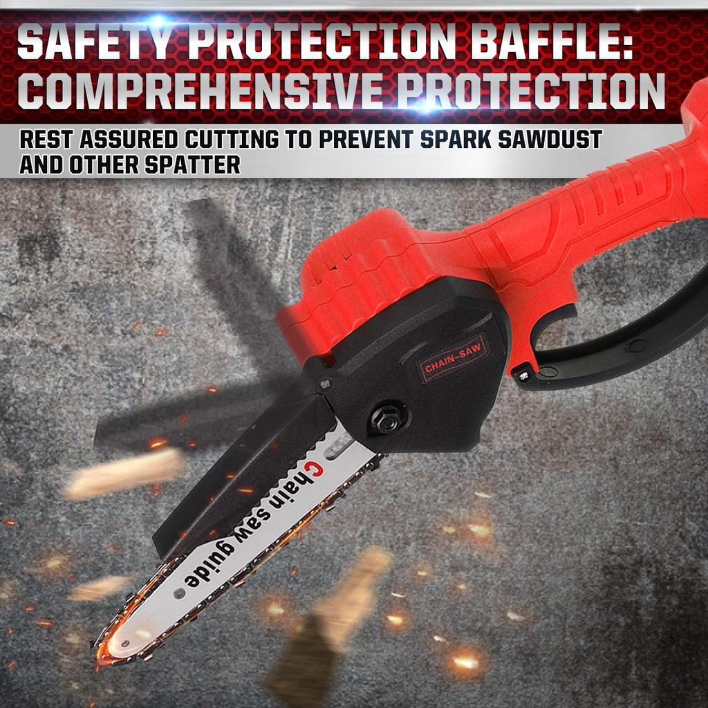 24V 2xAkku Elektrische Astsäge Kettensäge Kabellos Holzbearbeitung Elektrische Kettensäge Teil Winkelschleifer für Akku