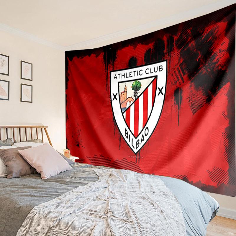 Athletic Club Bilbao Crest Tapestry, Unique Design Tapestry, Wall Decor for Bedroom,Livingroom, Playroom,Heartwarming Fan Holiday Gifts