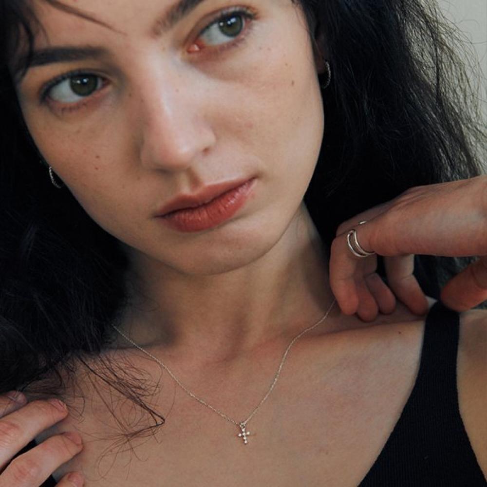 Verte [925 Silver] Aube Dew Necklace   Un.silver.202