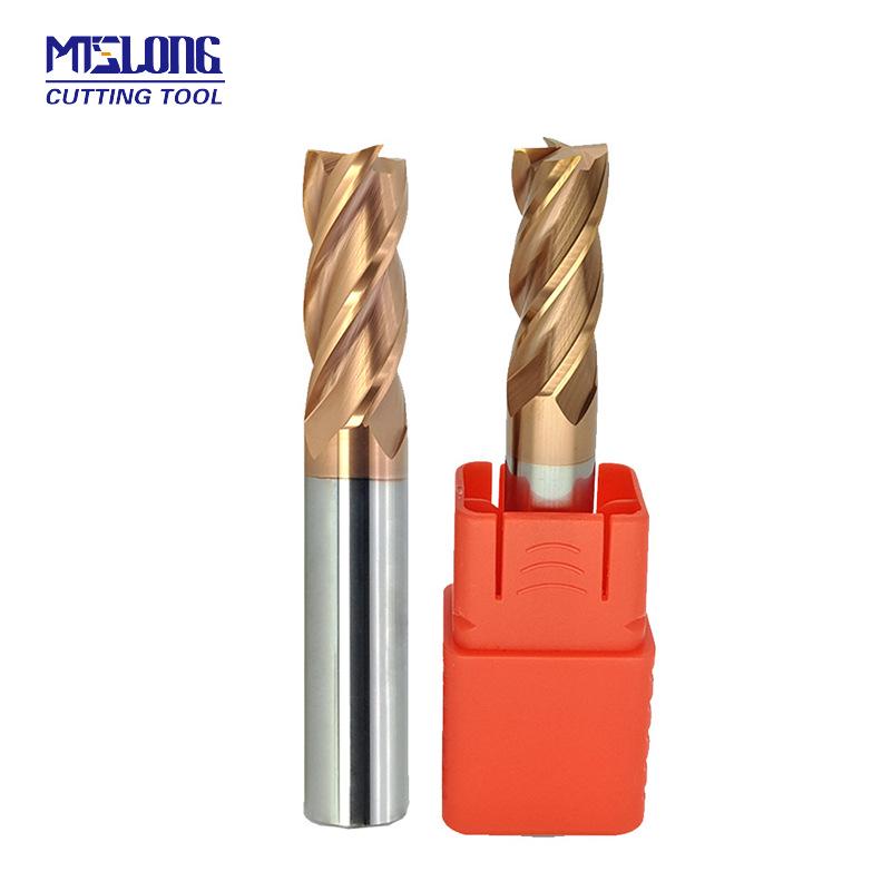 55° Tungsten Steel 4-Flute CNC End Mill Tool – Integral Hard Flat Bottom Alloy Mill