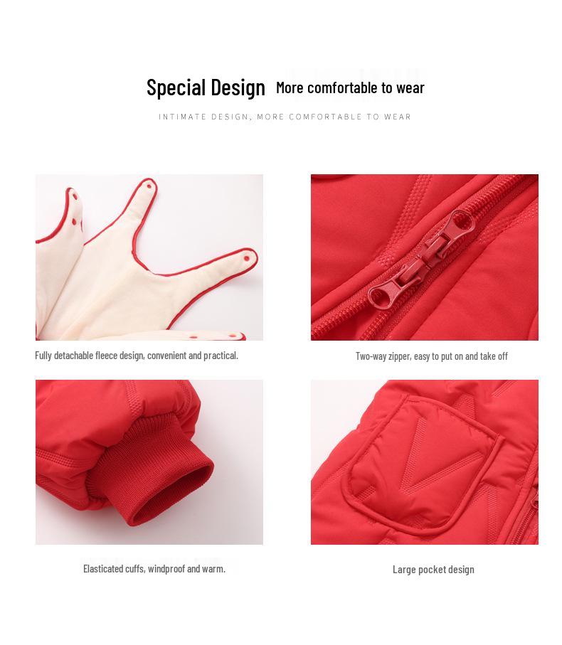 Infant Fleece Overalls - Warm Quilted Cotton Jumpsuit for Boys & Girls (Autumn/Winter)