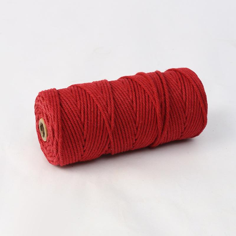 4mm 300m Colored Hand-Woven Cotton Rope for DIY Tapestry and Ornaments
