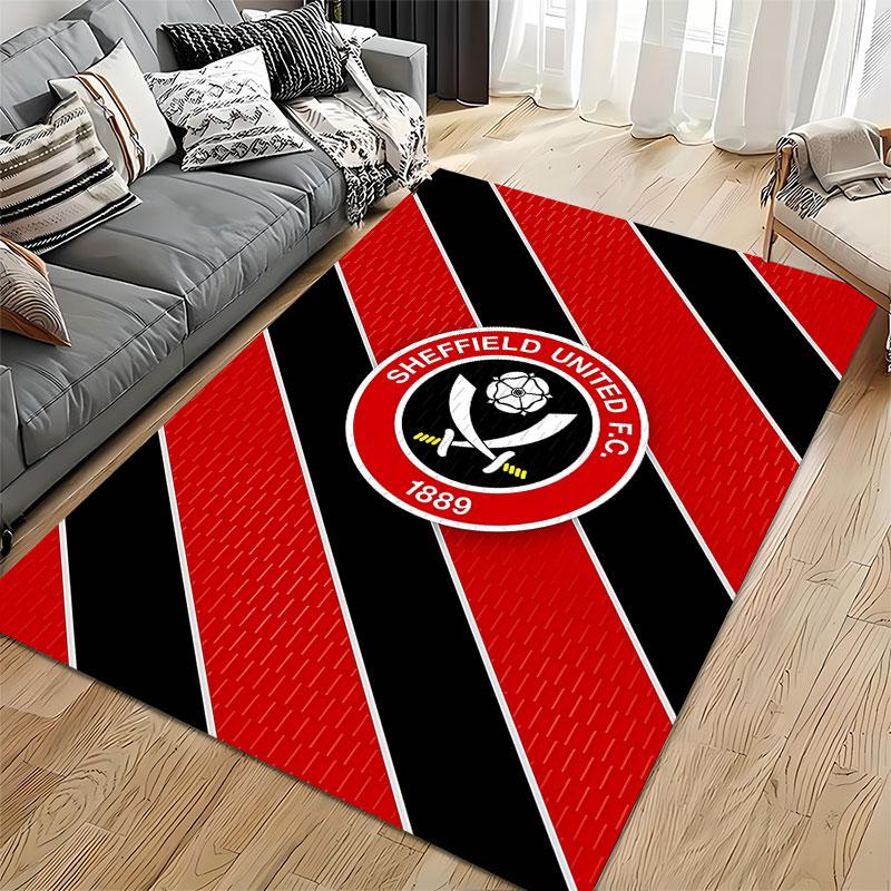 Tappeto con Logo Sheffield United adatto come tappetino antiscivolo per il soggiorno o il divano della camera da letto