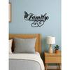 Black Metal Family Wall Art Minimalist Home Decor Gift for Living Room