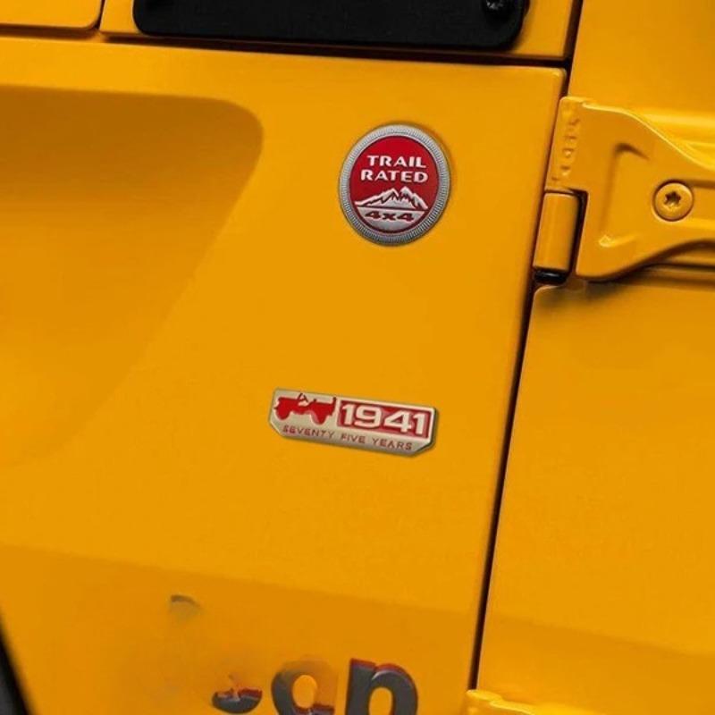 1 Pezzo Emblema Metallo 3D 4X4 Trail Rated Logo Distintivo Adesivo Auto Per Renegade Wrangler jK Grand Cherokee Styling Auto Accessori Auto