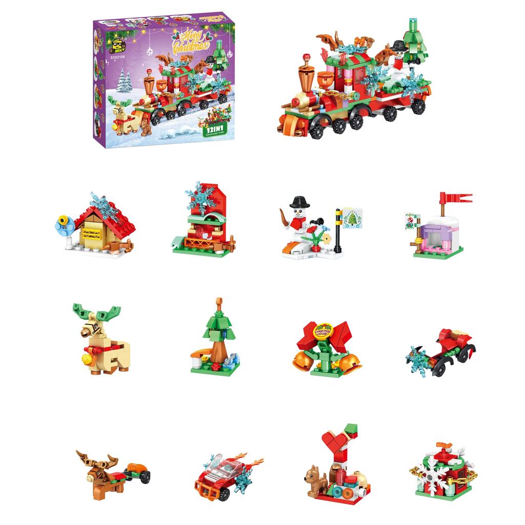 Christmas Train Building - Collectible & Connectible Mystery Sets For Holiday Fun