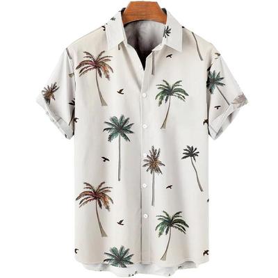 New Oversized Geometric 3D Print Hawaiian Shirt Summer Beach Casual Men's Short-sleeved Top Comfortable Chinese Style Shirt