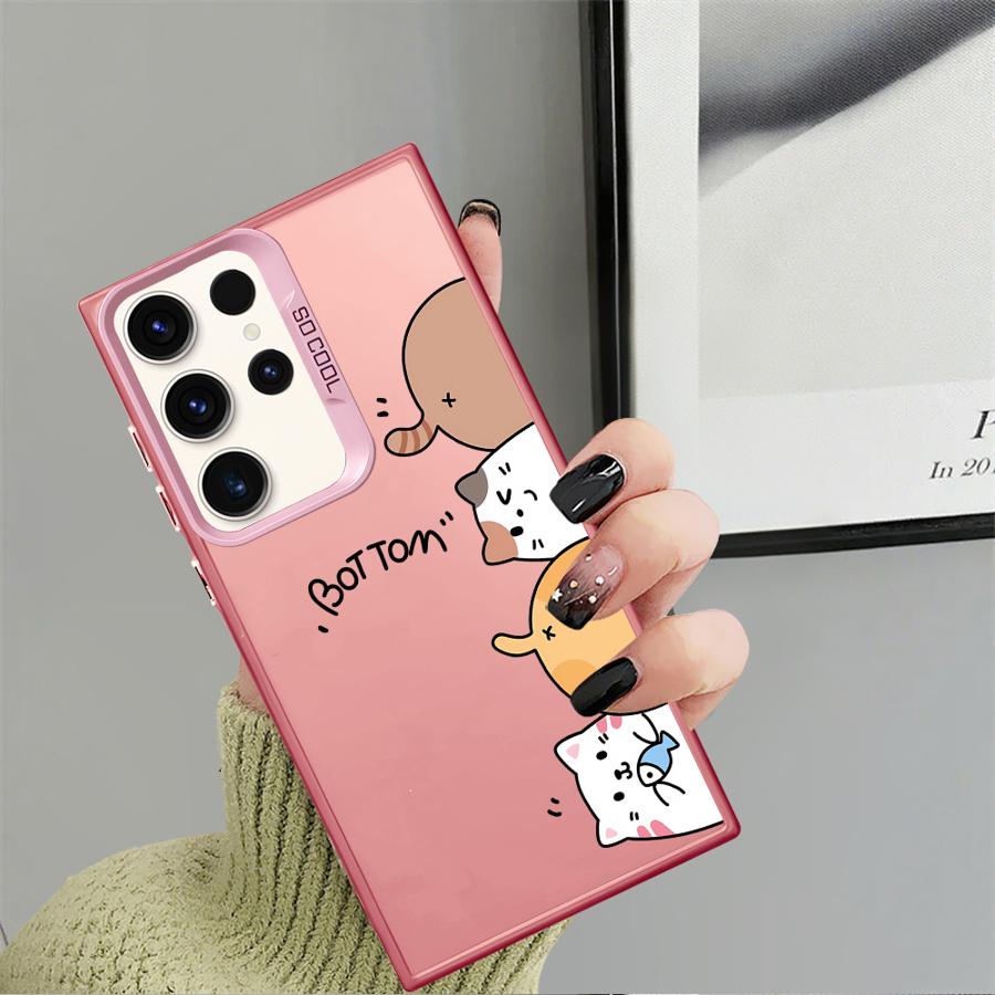 

Phone Cover Case for Samsung Galaxy Note 20 Ultra S24 FE S21 S25 S25Edge S22 Ultra S20 FE S23 Cute Cartoon Cat Galaxy S24