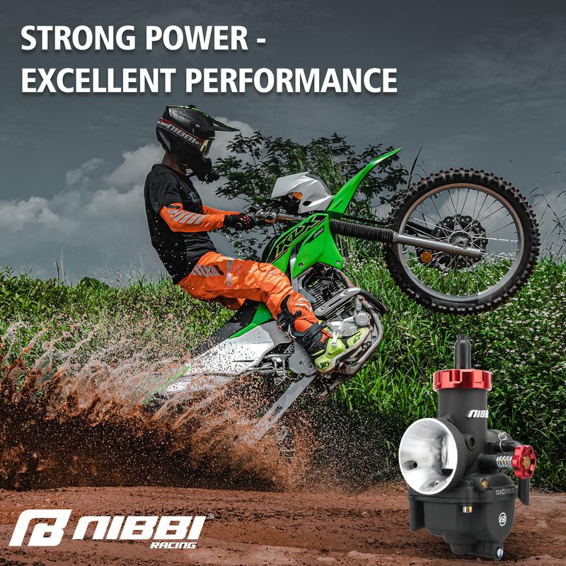 NIBBI 2T 4T Vergaser PE17 19 22 24 26 28mm Flansch Motorradmotor mit Vergaserdüsen für YAMAHA KAWASAKI SUZUKI Crossbike