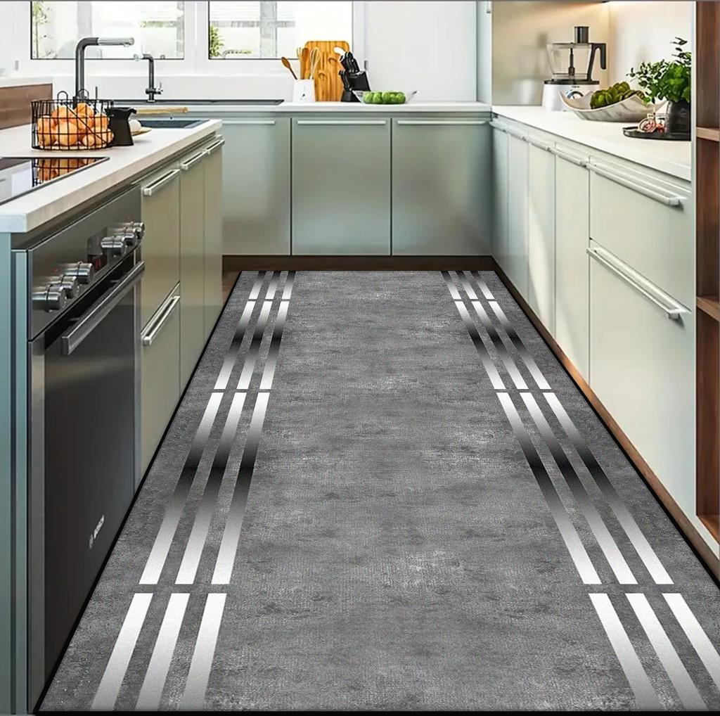 Modern Kitchen Non-slip Long Runner Rugs Decoration Home Living Room Bedroom Corridor Carpet Stairs Entryway Floor Mat Washable