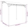 Vidaxl Zadaszenie, Antracytowe, 2X2,3 M, 180 G/M², Tkanina I Stal