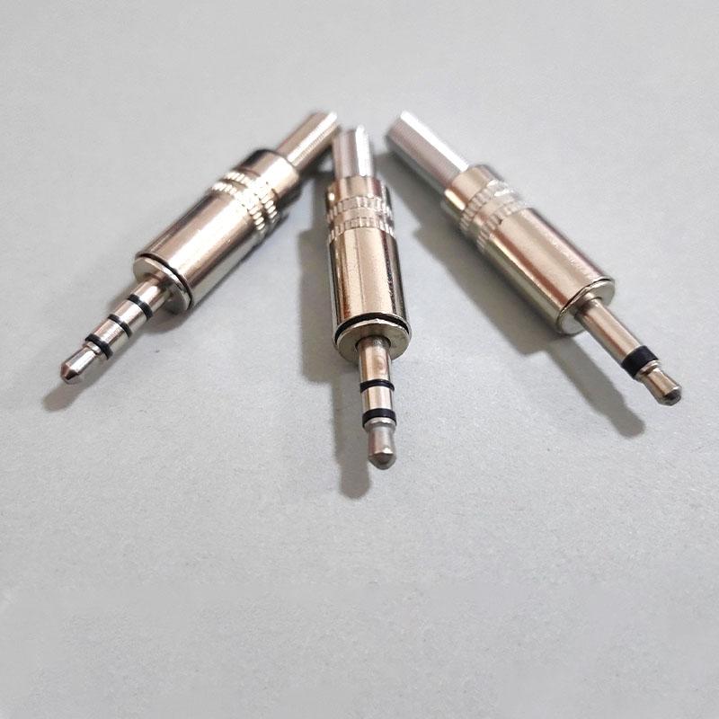 1-10PCS Metal 3.5mm Male Headphone Plug Mono Stereo Audio Solder Cable Connector 3.5 2Pole 3Pole 4Pole Earphone Jack Adapter