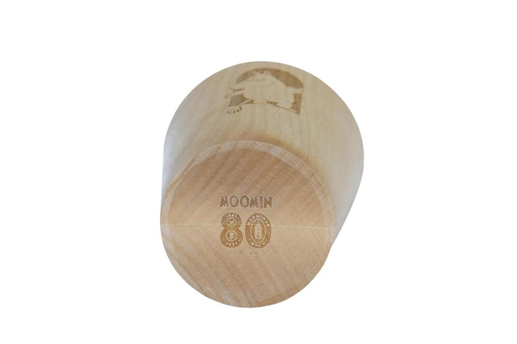 TOUGEI Moomin 80th Anniversary Straight Natural Maple Wood Cup, Large,