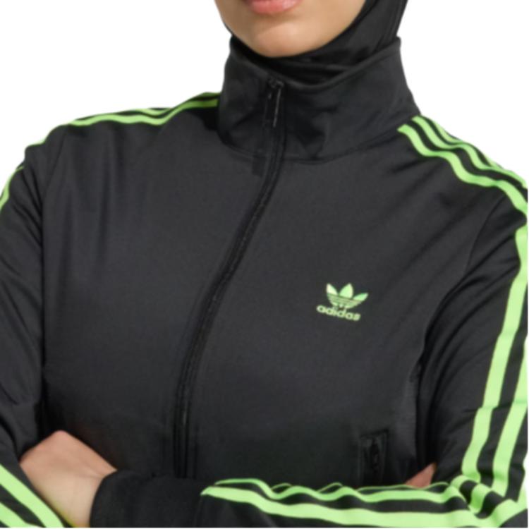 adidas Originals Adicolor Classics Firebird Track Striped Logo Zip-Up Stand Collar Short Sleeve Jacket Women Jackets JX7868