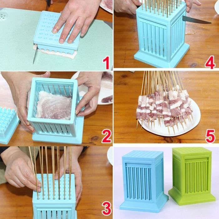 Spießmaschine - Blau - ABS-Kunststoff - Ideal für Camping - Einfach zu bedienen