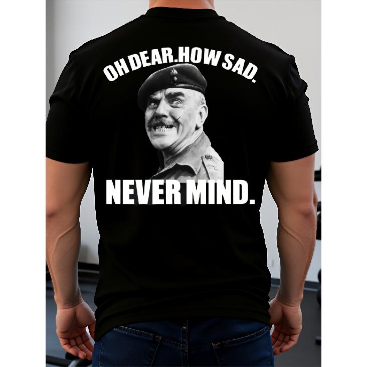 Funny Welsh Wales T-Shirt - Vintage Washed Oh Dear How Sad Never Mind Windsor Es Ain t Half Hot Welsh Wales Mum Back Print, Casual Round Neck Tee S чёрный