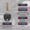 2X USARemote Remote Fob Uncut Plastic Head Blank Car Door Key for Hyundai Elantra Entourage Sante Fe Sonata Genesis Coupe Tucson Kia Forte Optima
